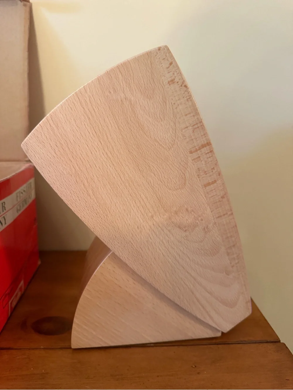 Fissler Solid Beechwood Knife Block - Never Used.  Knives are not included.
